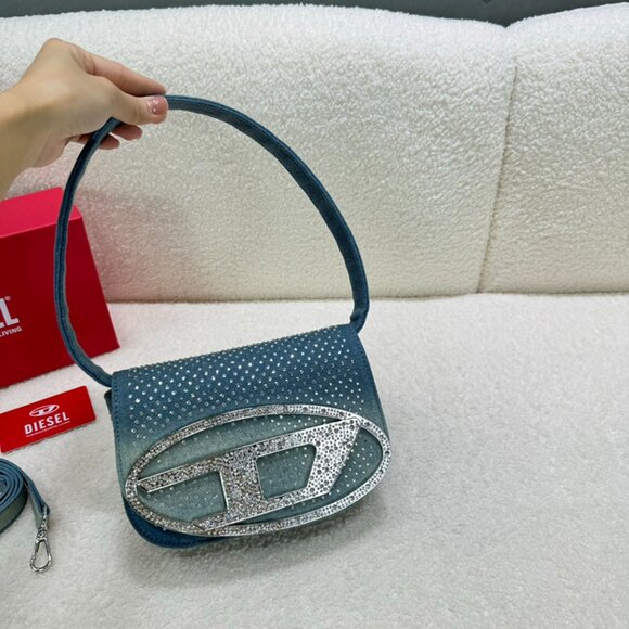 Diesel Dark Blue Diamond Shoulder Bag - Picture 9 of 9